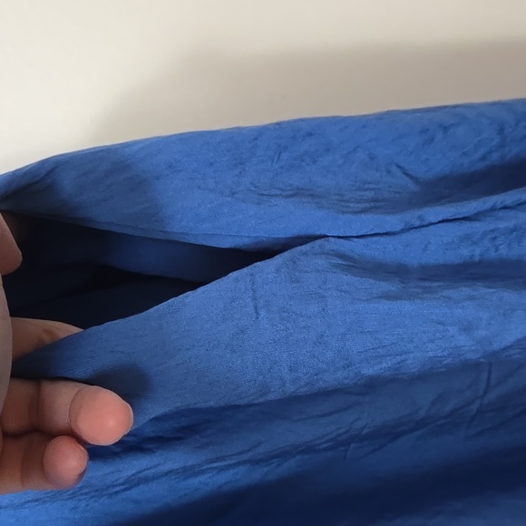 Women’s A New Day BLUE Flutter Ruffle Short Sleeve Maxi Dress Size M Spring NWT - Picture 6 of 9